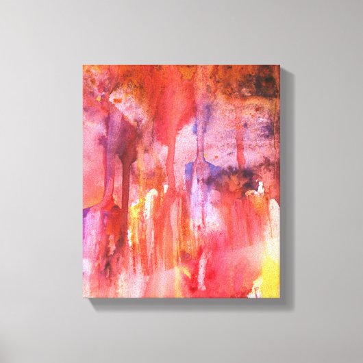 Waterverf Crystal Caverns Canvas Afdruk (Voorkant)