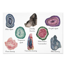 Waterverf Crystal Chart Print