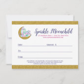 Waterverf Crystal Gold Moon Cryft Certificate Kaar Kaart (Achterkant)