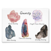 Waterverf Crystal Quartz Print Foto Afdruk (Voorkant)