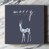 Waterverf Crystal Rendier Vrolijk Kerstfeest Feestdagenkaart