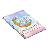 Waterverf Crystals & Gold Crescent Moon Boutique Notitieboek (Rechterzijde)