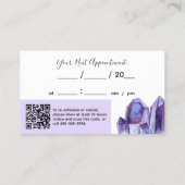 Waterverf Crystals & Gold Minimalistische afspraak Visitekaartje (Achterkant)