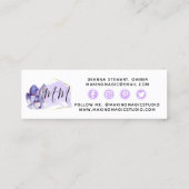 Waterverf Crystals & Gold-minimalistische sociale  Mini Visitekaartje (Achterkant)