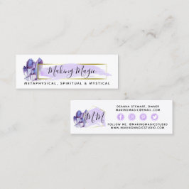 Waterverf Crystals & Gold-minimalistische sociale Mini Visitekaartje