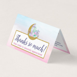 Waterverf Crystals & Gold Moon Boutique Hartelijk  Kaart