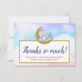 Waterverf Crystals & Gold Moon - Hartelijk dank Kaart (Voorkant)