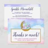 Waterverf Crystals & Gold Moon - Hartelijk dank Kaart (Voorkant / Achterkant)