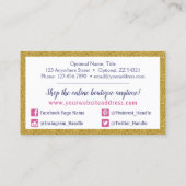 Waterverf Crystals & Gold Moon Social Network Visitekaartje (Achterkant)