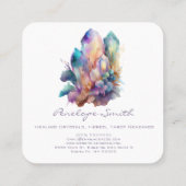 Waterverf Crystals Vierkante Visitekaartje (Achterkant)