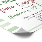 Waterverf Cucumber Time Capsule 1e verjaardag Poster (Hoek)