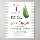 Waterverf Cucumber Time Capsule 1e verjaardag Poster (Voorkant)