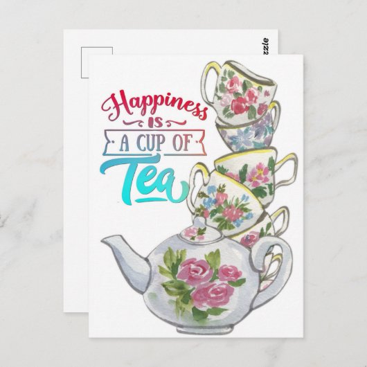  Waterverf Cup Briefkaart (Voorkant / Achterkant)