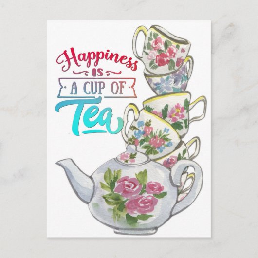  Waterverf Cup Briefkaart (Voorkant)