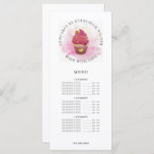 Waterverf Cupcake Bakery Pastry Chef Menu (Voorkant / Achterkant)