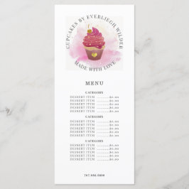 Waterverf Cupcake Bakery Pastry Chef Menu