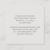 Waterverf Cupcake Bakery Pastry Chef Vierkante Visitekaartje (Achterkant)