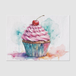 Waterverf Cupcake Delight Decoupage Tissuepapier