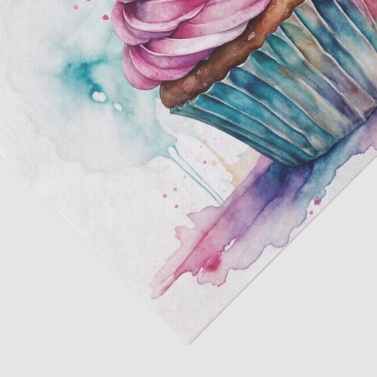 Waterverf Cupcake Delight Decoupage Tissuepapier (Detail)