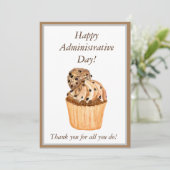 Waterverf Cupcake Happy-dag Bedankkaart (Staand voorkant)