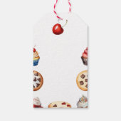 Waterverf Cupcake Koekje Cadeaulabel (Achterkant)