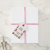 Waterverf Cupcake Koekje Cadeaulabel (Met Touw)
