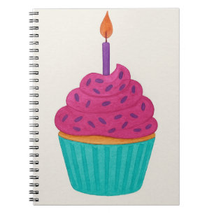 Waterverf Cupcake Notitieboek