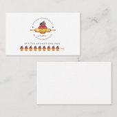 Waterverf Cupcake Rolling Pin Baker Loyalty Kaart (Voorkant / Achterkant)