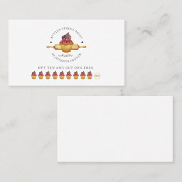 Waterverf Cupcake Rolling Pin Baker Loyalty Kaart