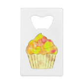 Waterverf Cupcake schilderen Creditkaart Flessenopener (Achterkant)