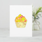 Waterverf Cupcake schilderen Kaart (Staand voorkant)