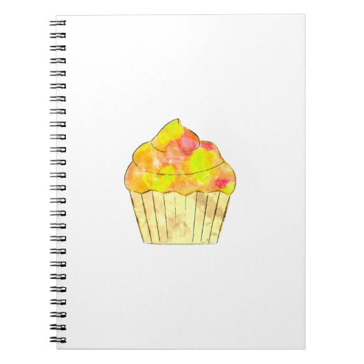 Waterverf Cupcake schilderen Notitieboek (Voorkant)