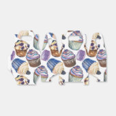 Waterverf cupcakes bedankdoosjes (Uitgevouwen)