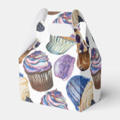 Waterverf cupcakes bedankdoosjes (Voorkant Zijde)