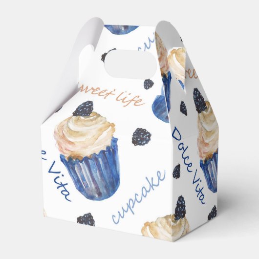 Waterverf cupcakes bedankdoosjes (Achterkant)