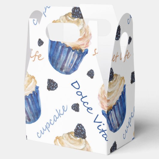 Waterverf cupcakes bedankdoosjes (Geopend)