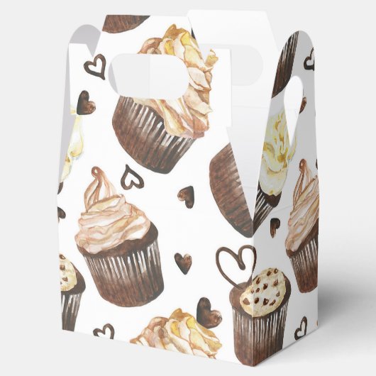 Waterverf cupcakes bedankdoosjes (Geopend)