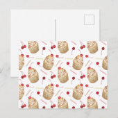 Waterverf cupcakes briefkaart (Voorkant / Achterkant)