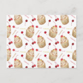 Waterverf cupcakes briefkaart (Voorkant)