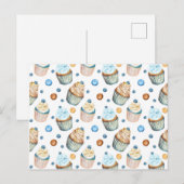 Waterverf cupcakes briefkaart (Voorkant / Achterkant)