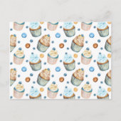 Waterverf cupcakes briefkaart (Voorkant)