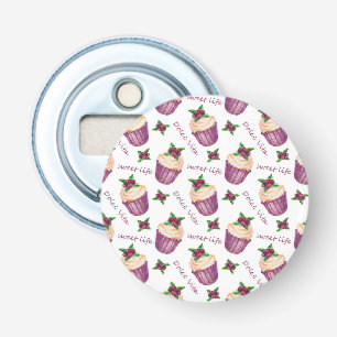 Waterverf cupcakes button flesopener