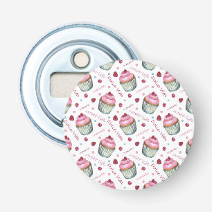 Waterverf cupcakes button flesopener
