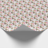 Waterverf cupcakes cadeaupapier (Hoek)