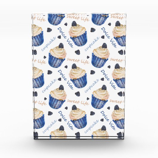 Waterverf cupcakes fotoblokken (Voorkant)