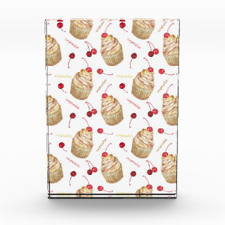 Waterverf cupcakes fotoblokken