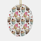 Waterverf cupcakes keramisch ornament (Rechts)