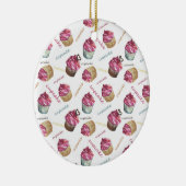 Waterverf cupcakes keramisch ornament (Rechts)