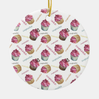 Waterverf cupcakes keramisch ornament
