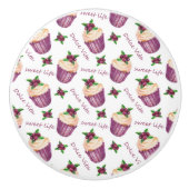 Waterverf cupcakes keramische knop (Voorkant)